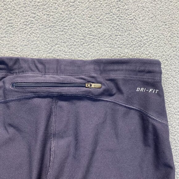 Nike Womens Dri FIT Running Training Capri Cropped Gray Leggings Size M,Pocket - Picture 9 of 15